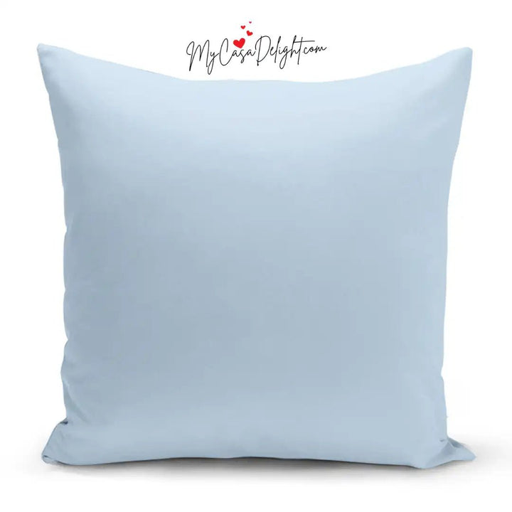 Baby Blue Decorative Printed Sofa Throw Pillow Cover | MyCasaDecor Collection at MyCasaDelight.com | Hidden Zipper, Easy Care