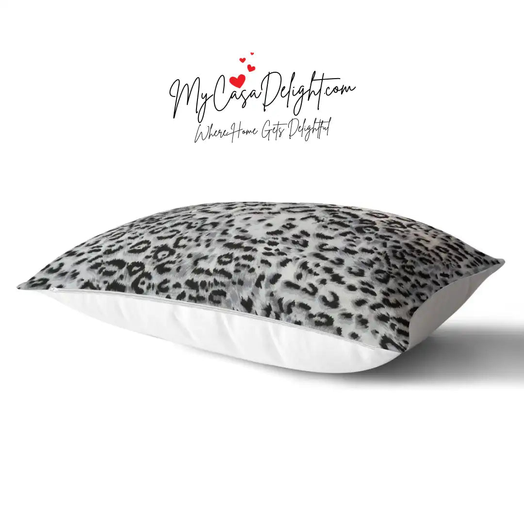 Black & White Leopard Decorative Sofa Throw Pillow Cushion Cover | MyCasaSeasonal Collection at MyCasaDelight.com Free Fedex