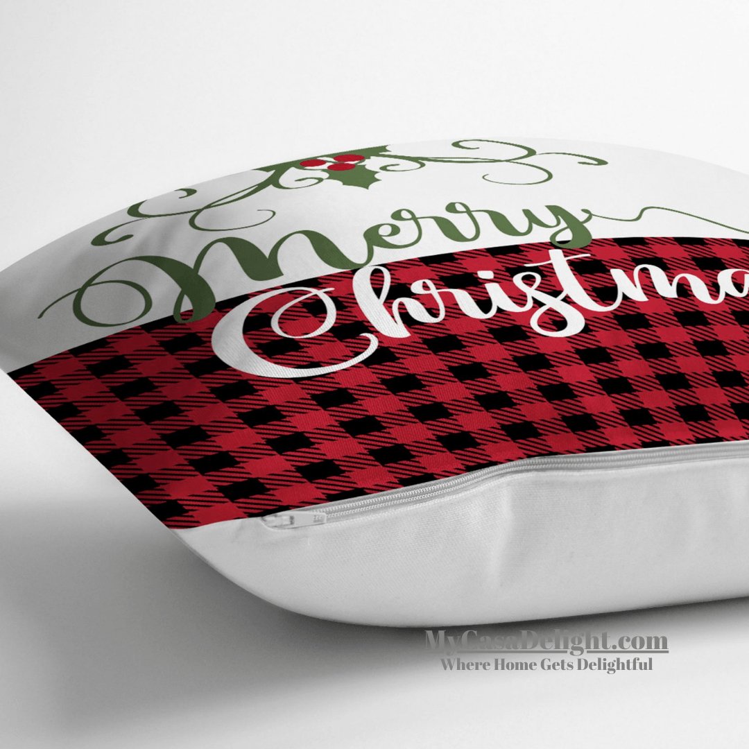 Christmas Plaid Decorative Sofa Throw Pillow Cover | MyCasaSeasonal 18.00 mycasadelight.com New Jersey Rugs & Pillows Türkiye