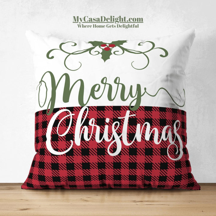 Christmas Plaid Decorative Sofa Throw Pillow Cover | MyCasaSeasonal 21.00 mycasadelight.com New Jersey Rugs & Pillows Türkiye