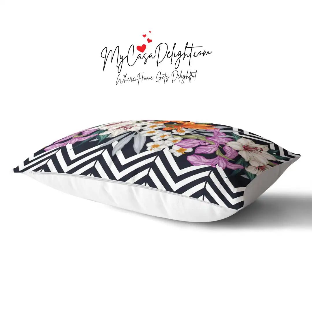 Flower Patterned Throw Pillow Case | MyCasaSeasonal Collection | Floral Mother's Day pillow case MyCasaDelight.com Free Fedex