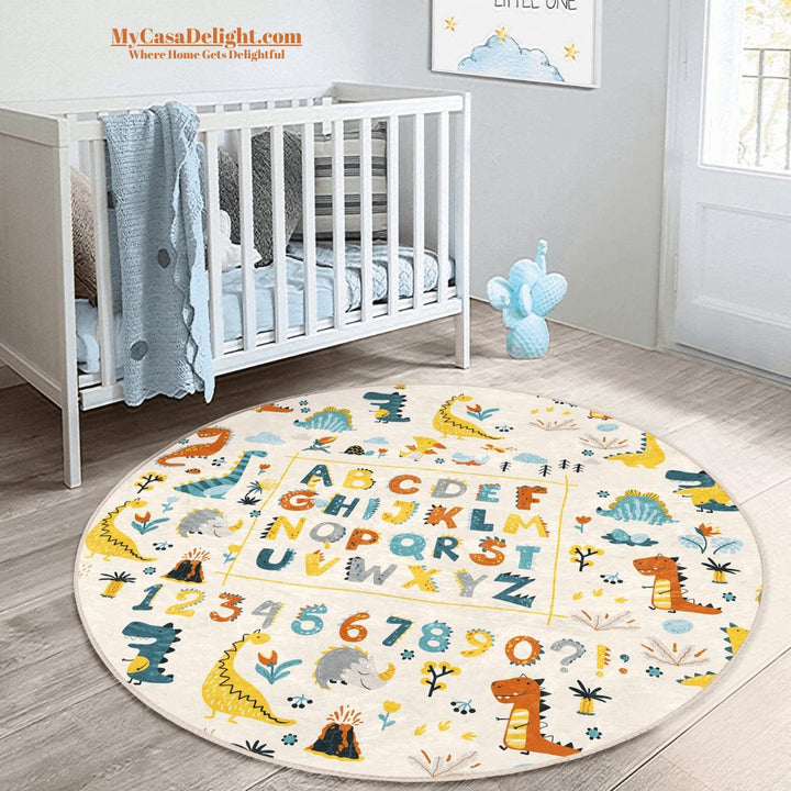 "Interactive Play Rug with Educational Design: Anti-Slip | MyCasaKids. Encourage learning with our vibrant rugs. Shop now!"