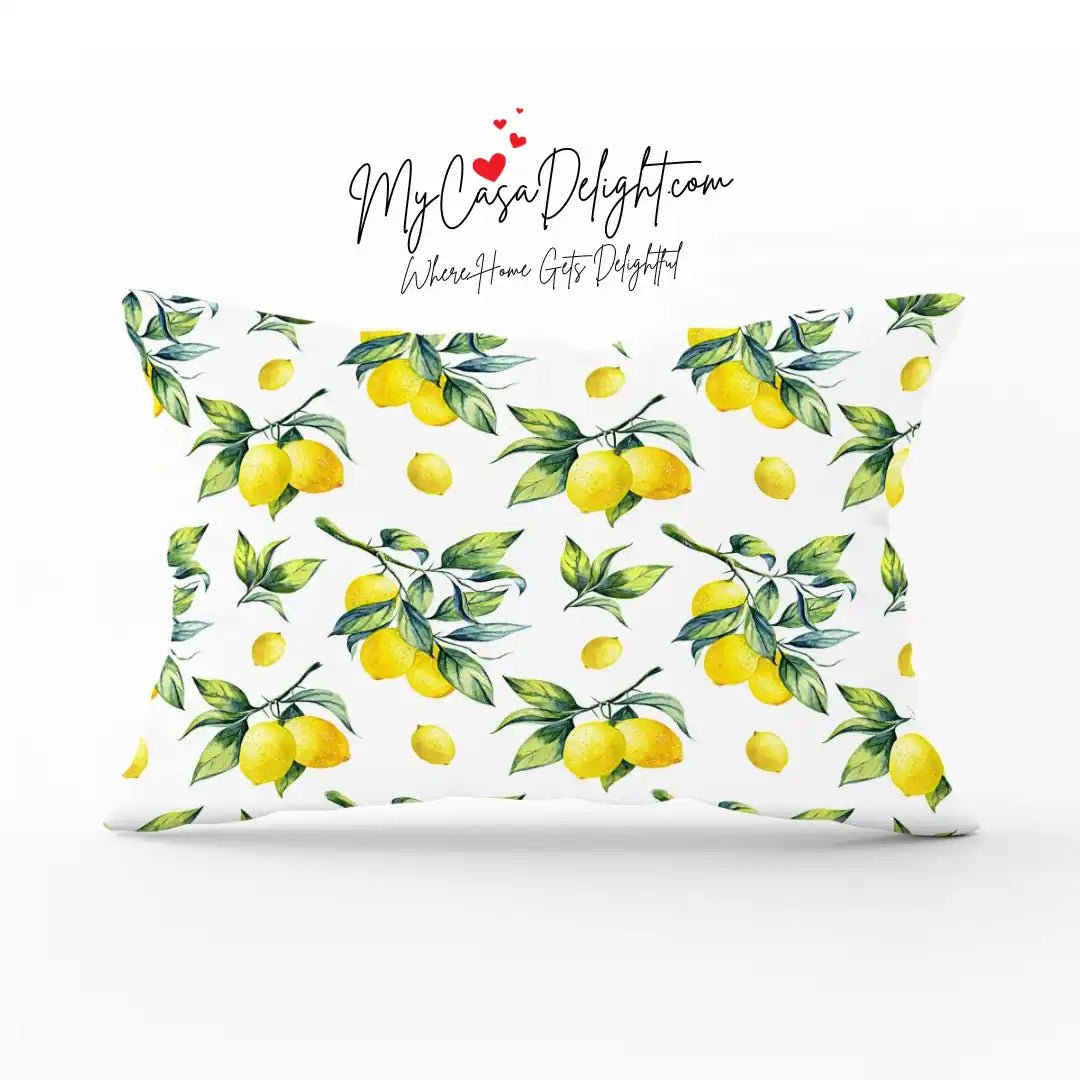 Lemon Tree Decorative Accent Pillow Cover | MyCasaSeasonal Collection at MyCasaDelight.com Free Fedex, Eco Friendly