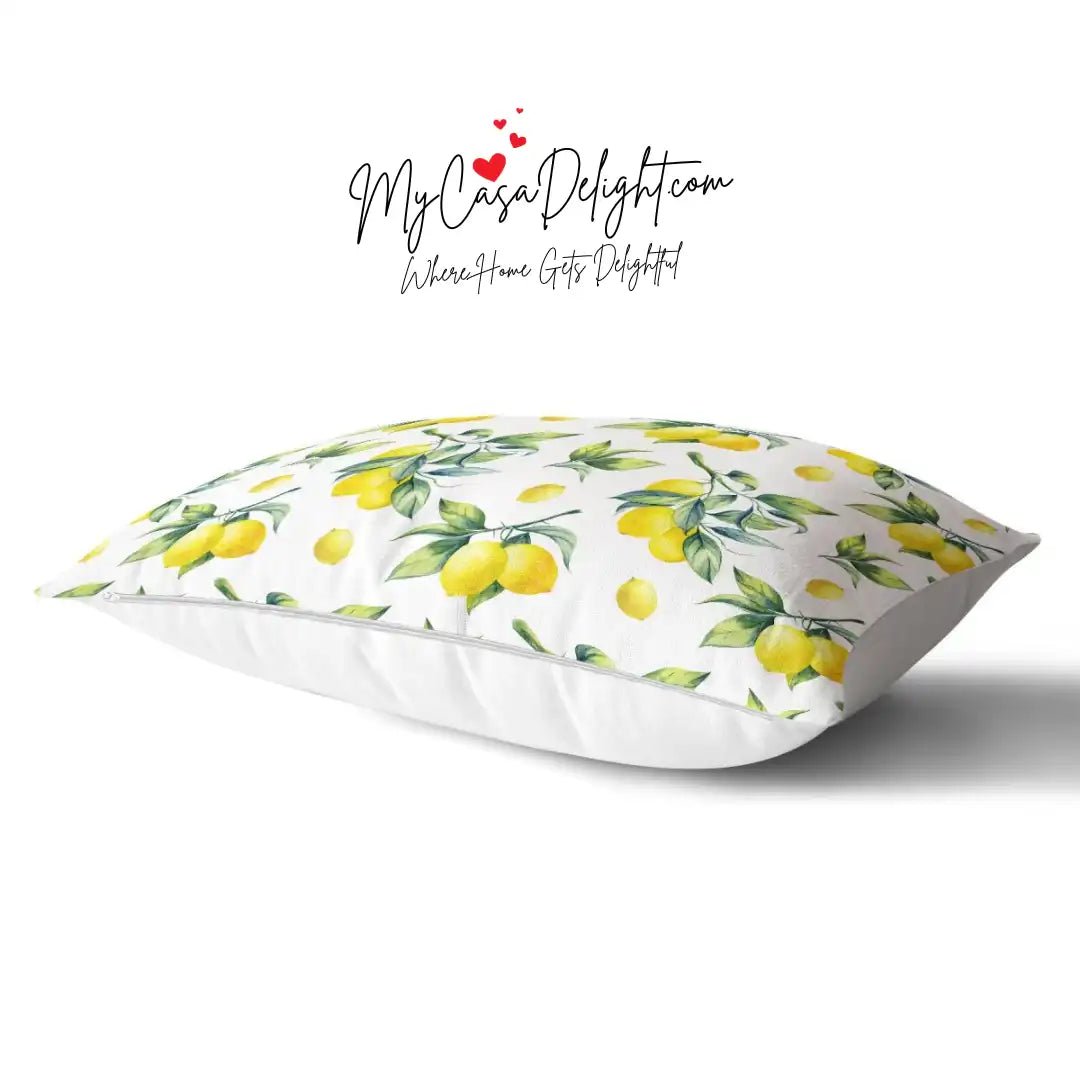 Lemon Tree Decorative Sofa Throw Pillow Case | MyCasaSeasonal Collection at MyCasaDelight.com Free Fedex, Eco Friendly