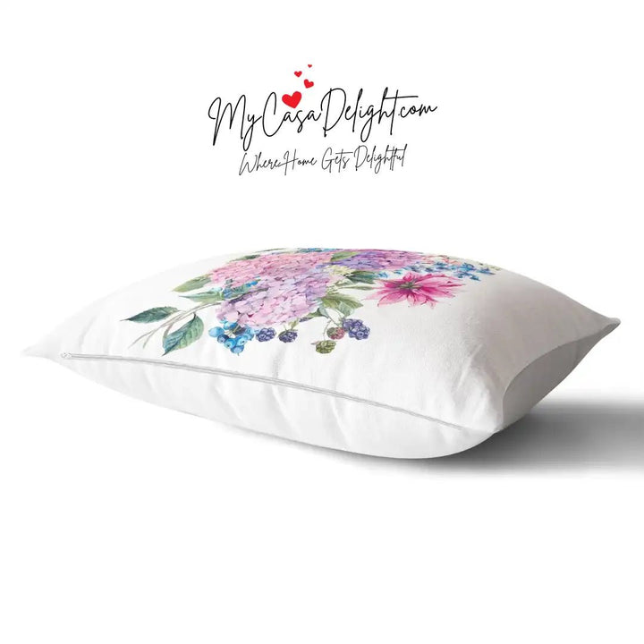 Lily Bouquet Rectangular Printed Throw Pillow Cover | MyCasaSeasonal Collection, MyCasaDelight.com, Free Fedex, Eco, Safe