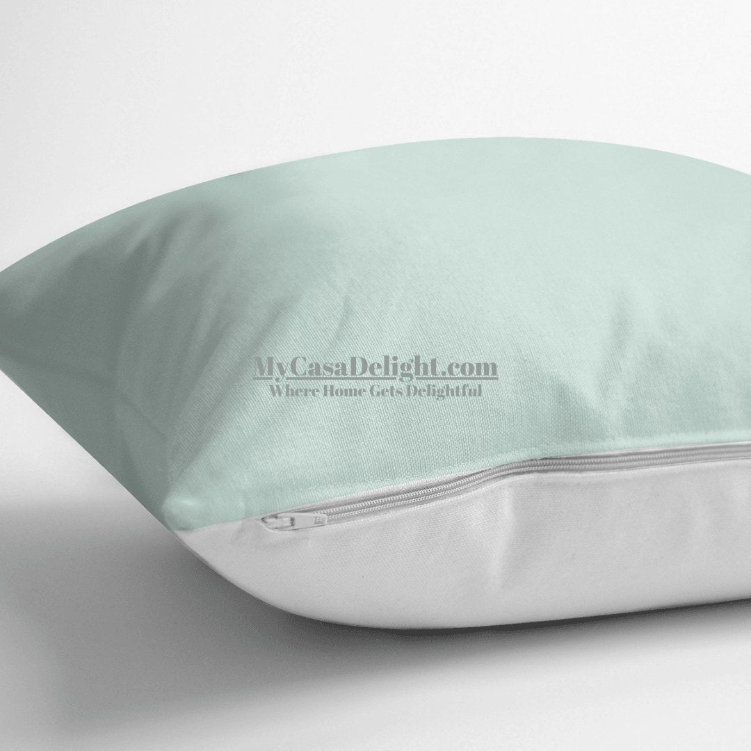 Mint Green Soft Texture Throw Pillow Cover | MyCasaDecor 18.00 mycasadelight.com New Jersey, Rugs & Pillow Türkiye