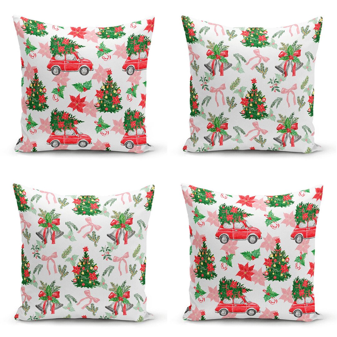 MyCasaSeasonal | Christmas Tree Throw Pillow Covers Set of 4 35.00 mycasadelight.com New Jersey, Rugs & Pillow Türkiye