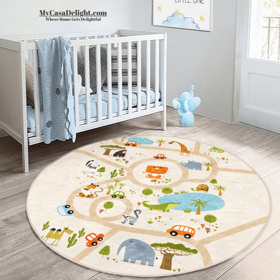 "Interactive MyCasaKids play rugs: Explore imaginative play with our vibrant rugs at MyCasaDelight.com. Shop now!"