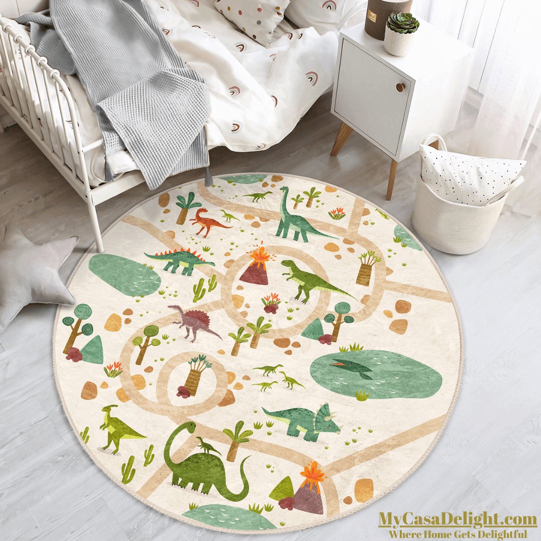 "Colorful MyCasaKids play rugs: Explore imaginative designs for playrooms and nurseries at MyCasaDelight.com. Shop now!"