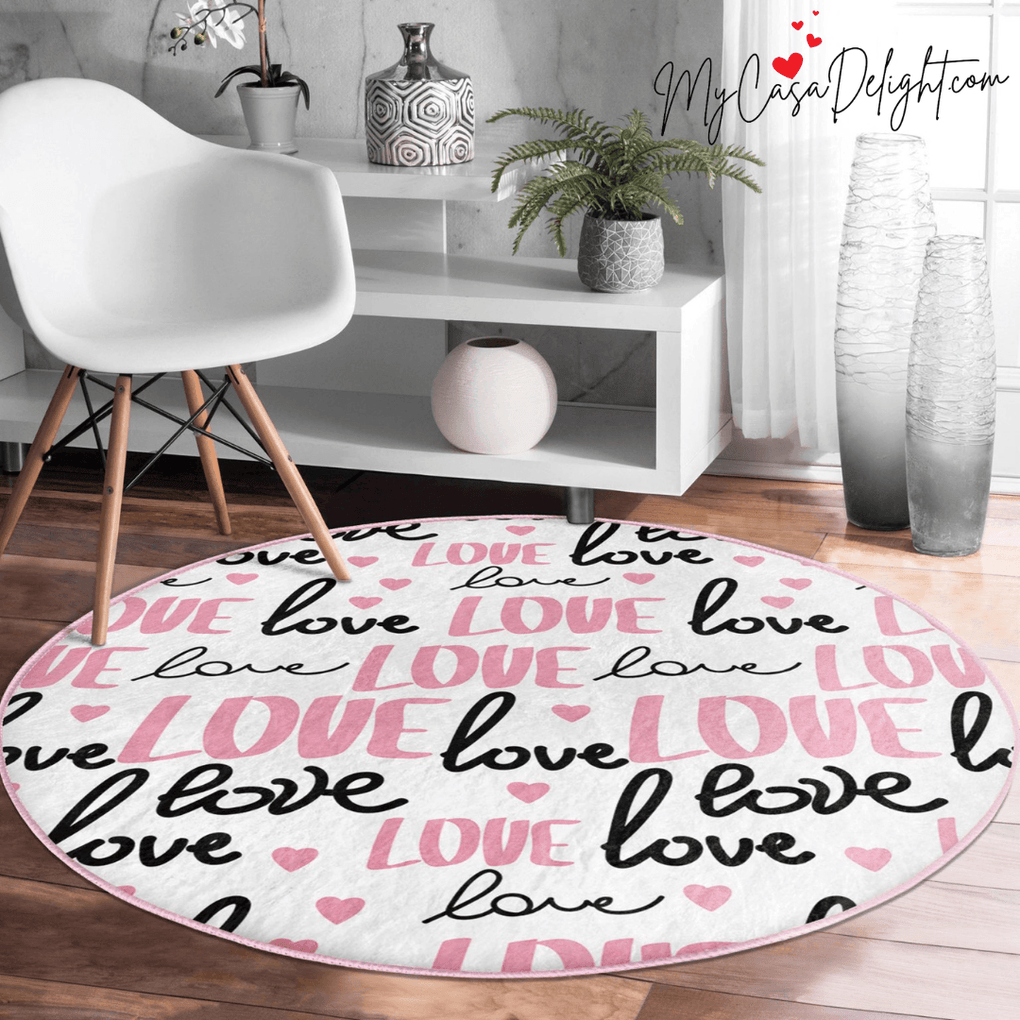 Round Rugs for Valentine's Day | Anti-Slip | MyCasaDecor Collection 59.00 mycasadelight.com New Jersey