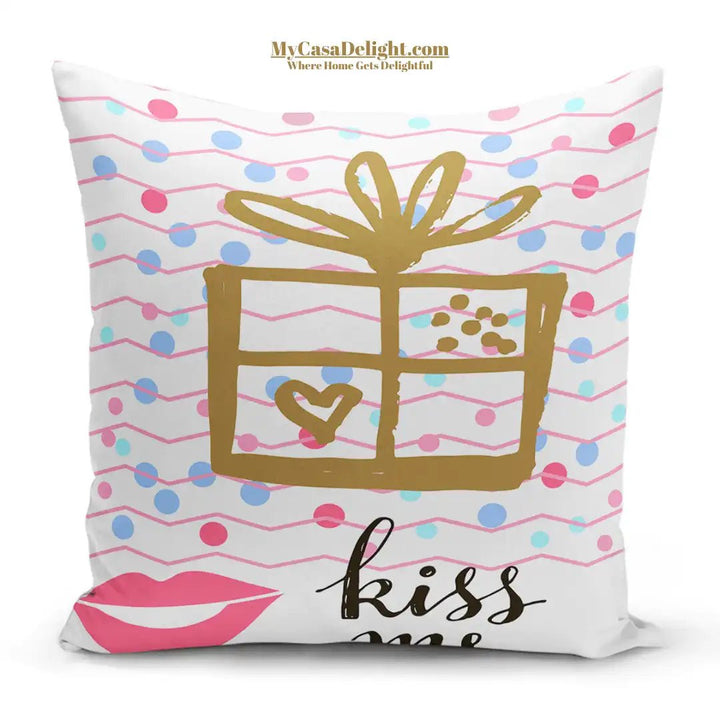 Eco-friendly and stain-resistant, our Valentine's Day decorative Throw Pillow Cases from MyCasaSeasonal Collection